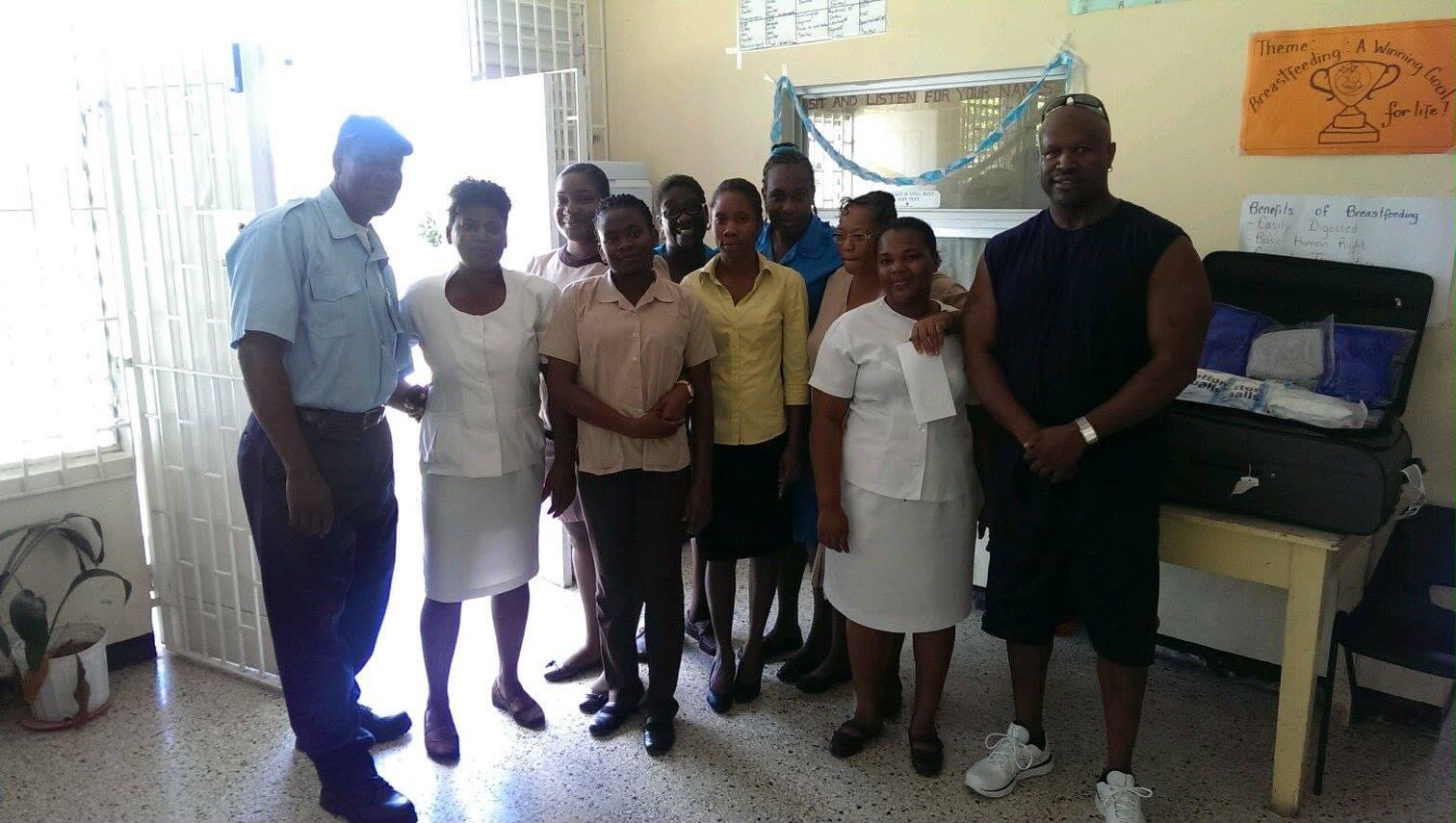 Group of clinic staff posing for photo